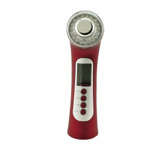 Denshine 5In1 New Type 3 Color Photon 3Mhz Ultrasonic Galvanic Ion Skin Care Massager Beauty Device Red UK Plug BS