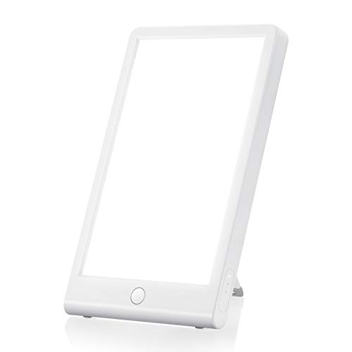 Fitfirst Lampe de Jour 10000 Lux avec Luminosité Réglable, Contrôle Tactile avec Minuterie, Lumière d'ambiance 100% Sans UV