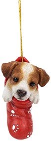 Hanging Christmas Stocking Pet Pals Vivid Arts- Palmas Colgantes de Navidad para Mascotas - Jack Russell