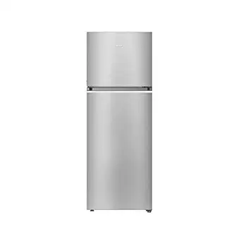 Haier 375 L 3 Star Triple Inverter Frost Free Double Door Refrigerator Convertible (HEF-39TSS, Inox Steel), Silver