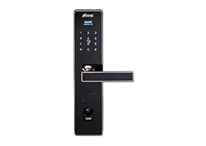 Ozone Smart Door Lock Morphy X OZDL-4WA-STD; Rectangular; 24 Months Warranty; Fingerprint Access; Electronic Locking System, Battery Operated; Black