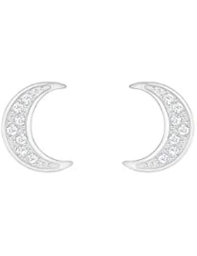 Swarovski Crystal Wishes Moon Ohrringe, Weiss