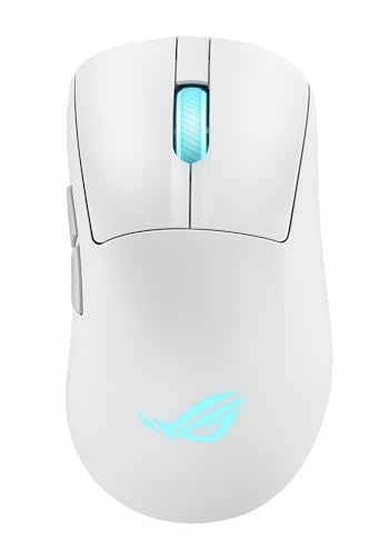 ASUS ROG Keris II - Mouse da gioco wireless originario - Ergonomico per destrorsi, 65 g, connettività trimodale, DPI 42K, batteria fino a 127 ore, configurazione basata sul web, supporto PC/Mac