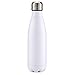 Produktbild 500 ml Wasserflasche, BPA-freie Edelstahl-Vakuum-isolierte Wasserflasche, doppelwandige Heiß- und Kalt-Sport-Trinkflasche, Thermoskanne für Radfahren, Fitnessstudio, edelstahl, weiß, 10.4 x 2.6inch