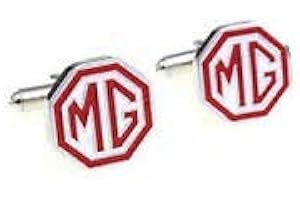 THE CUFFLINK SHOP Stainless Steel Men's Novelty Design MG Sports Car Logo Badge Cufflinks with Luxury Gift Box