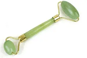 Jade Roller,Anti-Aging 100% Natural Facial Jade Stone Face and Eyes Massager-Rejuvenate Skin & Remove Wrinkles Massager (Green)