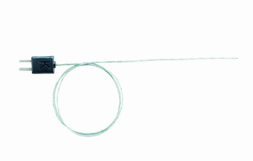 Testo0602 0646 PTFE Type K Flexible Thermocouple with TC Adapter, -50 to 250 Degree C Range, Class 2, 1.5mm Diameter x 1500mm Length for 922/925 Thermometer