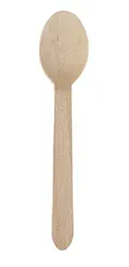ECOPAL - Eco-Friendly, Biodegradable Cutlery, Disposable Wooden(Birch) Spoons Pack of 50