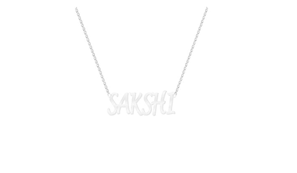 Buy Jewelzon Silver SAKSHI Name Pendent 