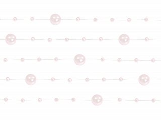 Perlengirlande hellbrosa rosa 5 Stück á 1,3m Tischdeko Hochzeit Taufe Weihnachten