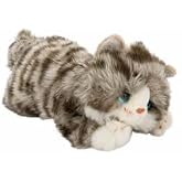 Yatan Gri Peluş Kedi 25 cm