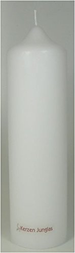 Stumpenkerze, weiss 25x7 cm - 4714 - Kerzenrohling, Rundkerze 250x70 mm zum Basteln und Verzieren