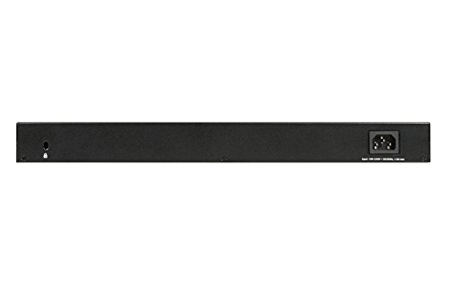 NETGEAR 48-Port Gigabit Ethernet Unmanaged Ethernet Switch, Rackmount, Fanless and Low-Power Consumption (GS348-100EUS) - Black