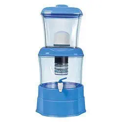 ROYAL AQUA SPARK ABS Food Grade Gravity Based 7 Stage Mineral Water Purifier Pot (UNBREAKABLE) , White and Blue , 12 L