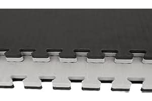 GRUPO CONTACT Tatami (suelo acolchado) de 1 x 1 m2. color Negro/gris (espesor 2, 2.5, 3 y 4 cm.) con perímetro liso desmontable.
