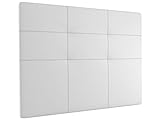cabeceros piel ikea Estructura: Madera MDF y tablero con sistema de fijación incluido de herrajes para colgar con regulador de altura