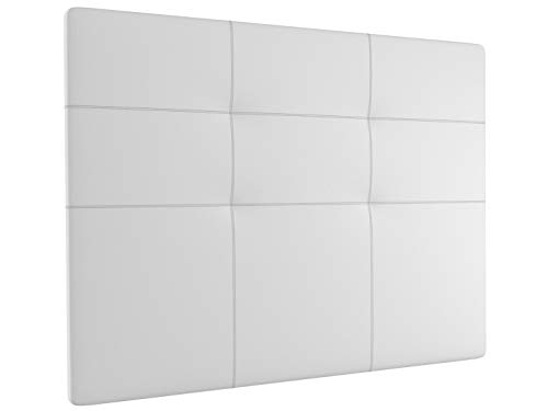 LA WEB DEL COLCHON Cabecero tapizado Acolchado Atenas (Cama 135) 145 x 120 cms. 00 - Blanco