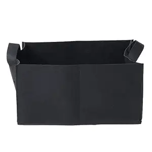 Plant Grow Bag, Fashionable Design Nursery Bags Rectangle Black Felt for Strawberries for Vegetables for Flowers(Small)