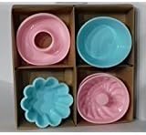Qubic Inc 4 pcs Silicon Cup Cake Mould Decorating Mould Round/Flower Shaped