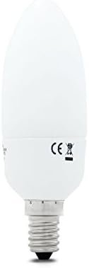 GE 9watt SES E14 Small Screw Cap CFL Candle Equivalent to 40watt
