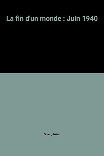 couverture de : La fin d'un monde