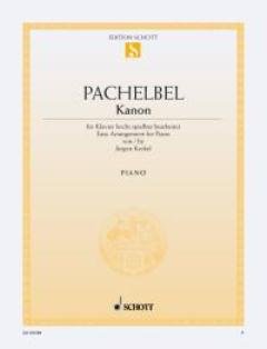 Preisvergleich Produktbild KANON D-DUR - arrangiert für Klavier [Noten / Sheetmusic] Komponist: PACHELBEL JOHANN