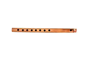 Kannan Musical Instruments Carnatic Side Flute, 8 Holes (scale 5.5), Sandal with brown