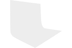 UTEBIT Toile de Fond Blanc, 1.5x2 M Fond de Photo Pliable Lavable Durable Fond Studio Photo Professionnel pour Photographie, Vidéo, Shootings Photo, Télévision, Live Diffusion (Repassage Doux)