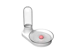 Non-Electric?Pet Fountain, No-Filter Cat Fountain Quiet Automatic Pet Drinking Fountain to Keep Your Cats and Dogs with Clean Water Every Day with Glass Plate (Green)