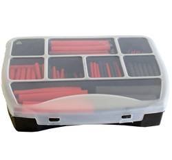 Preisvergleich Produktbild Schrumpfschlauch-Box 280-tlg. Verschiedene Größen, 40-75mm, sw + Rot