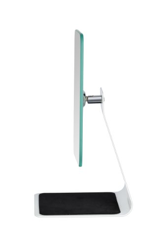 WENKO 20441100 Kosmetikspiegel Frisa White – Standspiegel, Stahl, 14 x 27.5 x 15 cm, Weiß - 2