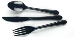 100 Black Plastic Cutlery Knives Heavy Duty