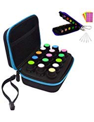 Inserto in schiuma EVA olio essenziale, duro valigetta Exterior Essential oil Storage box, perfetto per Doterra, YOUNG Living olio con maniglia di trasporto, Key Chain kit, bottiglie