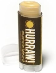 Sun Protection Balm SPF 15, Tangerine Chamomile, .15 oz (4.3 g) - Hurraw! Balm by HURRAW BALM