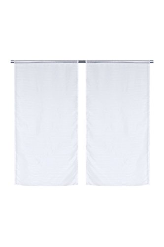 Scheibengardinen Paar Mit Feinen Streifen 60x120 Cm 60 X 120 Weiß