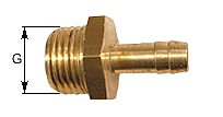 Gewindetülle mit Außengewinde AG1/2 für Schlauch 09mm