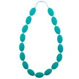 Chew-Choos - 'Pat-a-cake' Silicone Teething Beads Necklace - Modern Teether for Nursing Mums (Tropical Turquoise)