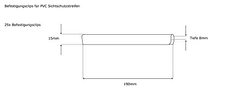 JAROLIFT Befestigungsclips für Sichtschutzstreifen PVC, anthrazit / 25er Pack - 3