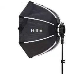 VIBLITZ Octagonal Softbox with S-Type Bracket Holder (with Bowens Mount) and Carrying Bag for Speedlite Studio Flash Monolight, Portrait and Product Photography (65 cm