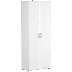 Demeyere 305541 Cobi Armoire Multifonctions avec 2 Portes/3 Rayons Panneau de Particules Blanc 68 x 34 x 175 cm