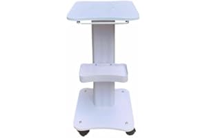 ECUTEE Carrello del salone di bellezza Spa Parrucchiere Trattamento barbiere Terapia dentista Rack di stoccaggio Ruota del piedistallo, Carrello per scaffali per salone con 4 Ruote (Bianco)