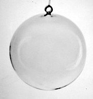 Kugel Ornament zum aufhängen Deko Kugel aus klarem Glas zum hängen mundgeblasen Durchmesser 6 cm Oberstdorfer Glashütte