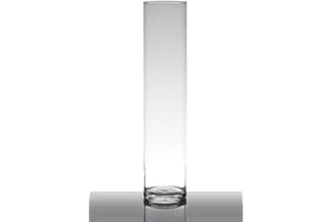 innaGLAS INNA-Glas Vase décoratif Sansa, Cylindre/Rond, Transparent, 40cm, Ø9cm - Vase Transparent/Vase de Table