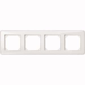 Preisvergleich Produktbild Merten MEG4040-3500 Rahmen, 4fach, transparent / polarweiß, M-Creativ