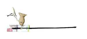 Kiki N Pooch Cat Teaser Playing Black Fish Stick Cat and Kitten