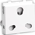 Schneider Electric Opale Plastic 6A/16A 3 Pin Socket with Shutter (White)