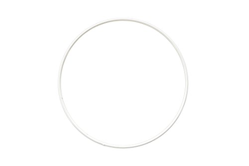„Dekohaken24“ – 10x Metallring/Drahtring 150mm / 15cm für Wickeltechnik Weiß - 2