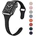 Produktbild SWEES Sport-Silikon Armband Kompatibel mit Apple Watch,38 mm,40 mm,Weiches Silikon,dünn,Schmal,Klein,Ersatz-Armband für iWatch Serie 4,Serie 3,Serie 2,Serie 1 Nike+,Sport
