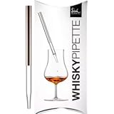 EISCH Whisky Pipette Platin - Handgefertigte Glaspipette veredelt mit echtem Platin - Made in Germany
