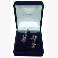 Pewter Bass Guitar Music Cufflinks Gift, Wedding, Best Man, Usher